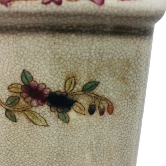 Antique Chinese Porcelain Tea Caddy/Ginger Jar Oriental Asian Crackled Finish - Picture 11 of 12